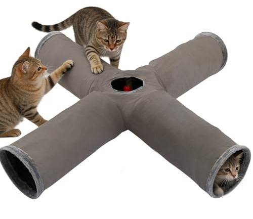 Für Katzen – Labyrinth faltbar interaktiv Katzenhöhle | Iglu für Kätzchen und Innenbereich, flexibel zusammenklappbar zum Jagen, Verstecken und Trainieren