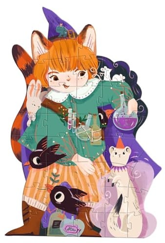 Djeco Puzzle Magie - Pio le magicien 36 Teile und Miniatur