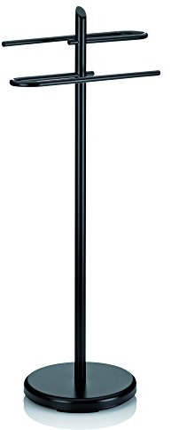kela Ken Porte-Serviette, Métal, Noir, 25,5 x 25,5 x 88 cm