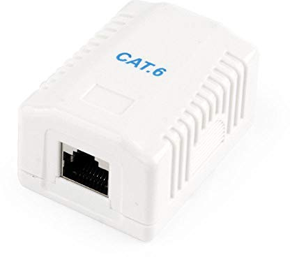 Gembird NCAC-1F6-01 TOMA DE PARED APANTALLADA 1XRJ45, CAT.6, Blanco