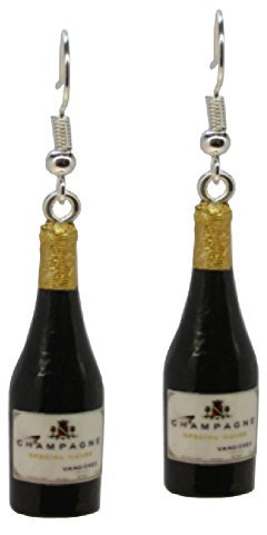 Champagne Bottle Inspired Earrings - Gift Boxed
