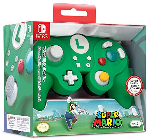 Pdp Controller Cablato Nintendo Switch - Luigi Super Smash Bros - Essentials - Nintendo Switch