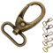 1 Bolzen-Karabiner Karabinerhaken Größen Farbwahl - Gurtband Hundeleinen, Farbe:altmessing, Größe:B 32mm L 58mm