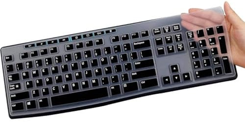 Tastaturabdeckung für K270 kabellose Tastatur, Logitech MK295, MK275, MK270, kabellose Tastaturabdeckung, Logitech K200, K260, K270, MK200, MK260, K270, K275, K295, Tastaturschutz, Schwarz