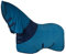 HORZE Turin Fleece-Abschwitzdecke mit Halsteil, Blau, 135