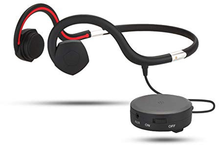 Conduzione Ossea Cuffie, Apparecchio Acustico Cuffie Old Man Cuffia Auricolare Sport (Batteria Incorporata Amplificazione del Suono), con Microfono