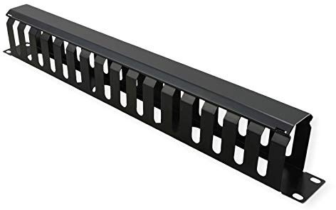 VALUE 19-Frontplatte 1 HE mit Rangierkanal 40 x 60 mm, schwarz