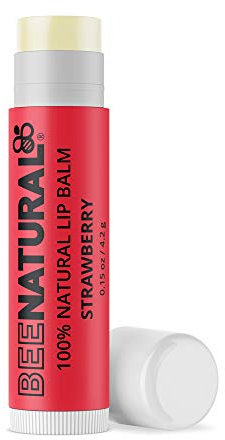 Bee Natural - 100% Natural Moisturising Lip Balm, Strawberry Flavour, 4.2 g