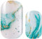 AVOA Beauty Nagelfolie - I Sea What You Did There, weiß, grün, blau, gold, türkis, abstraktes Marmor Nail Art Design, 16 dünne selbstklebende langanhaltende Nail Wraps