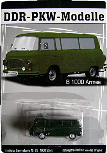 vielesguenstig-2013 DDR Pkw Modell Sammlermodell Barkas B1000 Armee NVA Sammelserie Nr. 26 ca. 1:64