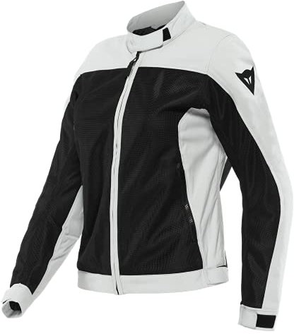 Dainese Sevilla Air Lady Tex Jacket, Motorradjacke Sommer, Damen, Schwarz/Glacier-Gray, 38