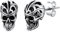 FaithHeart Edelstahl Totenkopf Ohrstecker Punk Skull Ohrpiercing Punk Hip pop Ohrschmuck mit Geschenkebox für Halloween Weihnachten