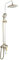 BHBXZZDB Colonne de Douche Blanche Colonne Douche Réglable en Hauteur Ensemble de Douche Mural Robuste pour Baignoire Set de Douche avec Pommeau de Pluie