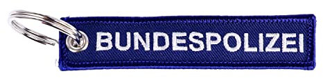 RescPol Schlüsselanhänger Bundespolizei gestickt - blau