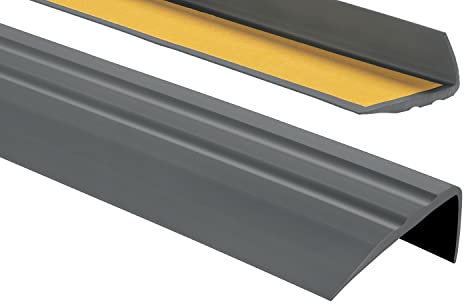 ProfiPVC Treppenkantenprofil PVC 50x25mm, 100 cm - Selbstklebend Winkelprofil Anti-Rutsch Treppenkante, Anthrazit