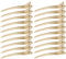 Becchi D'oca per Capelli 24 Pezzi, Fermagli per Capelli a Collo di Cigno Fermagli per Capelli a Becco D'anatra Fermagli per Capelli in Alligatore Fermagli per Capelli Curvi in Metallo(oro,3,5 pollici)