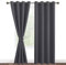 DWCN Vorhang Blickdicht mit Vorhang Raffhalter Verdunkelungsgardinen mit Ösen 2 Stücke Thermogardine, Blackout Curtain Verdunkelung Thermovorhang, Dunkelgrau,225x140cm(HxB)