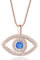 Yifnny Evil Eye Necklace, Blue Evil Eye Pendant Necklace with Cubic Zircon Lucky Necklace Protection Jewelry for Women (Rose Gold)
