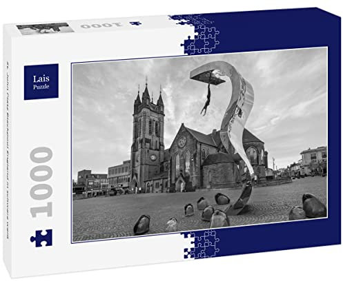 Lais Puzzle St John Square Blackpool England in black and white 1000 pieces