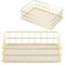 Goldfarbenes Eisen Aufbewahrungskorb,Langlebiger Aufbewahrungskorb aus Metall Hollow Desk Organizer Mehrzweck-Speicher-Korb Bad/Haus/Büro (L)