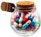 Prounion Capsule Letters Message in a Glass Bottle, 50PCS Cute Lovely Capsule Note Messages Pills for Boyfriend/Girlfriend, Love Capsule Letter Message for Anniversary Birthday Valentines Mother's Day