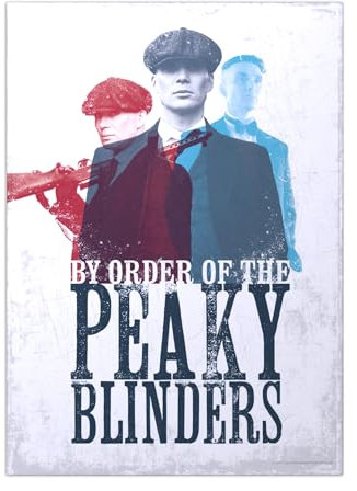 Displate Peaky Blinders Metallposter Peaky Blinders Poster Peaky Blinders Merch Peaky Blinders Bild Peaky Blinders Leinwand Slogans - By Order Shelby Brothers Poster 32x45cm