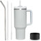 Aurldpio 40oz Tumbler with Handle and Straw, Stainless Stee Mug,Travel Coffee Mugs Cups for Hot Iced Drinks with Handle Straw Insulated Water Bottle Cup Gifts for Women Men Him Her