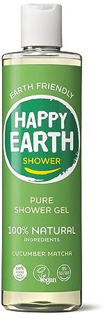 Happy Earth Duschgel - Für Damen und Herren - Duschgel - 100% Natürliche Inhaltsstoffe & Vegan - Cucumber Matcha - 300 ML