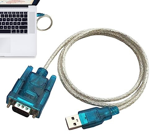 pologmase Cable RS232 a USB | Cable 9 Pines Macho a Hembra,Cables adaptadores convertidores Serie USB con chipset Prolific PL-2303