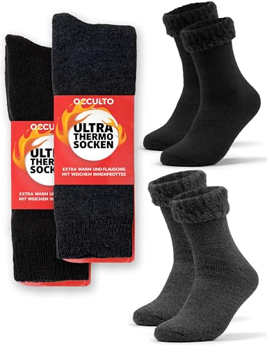 Occulto Damen & Herren Ultra Thermosocken 2er Pack (Modell: Yuki)