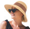 Comhats Sun Hats Women Ladies Straw Beach Hats UV Protection Summer Hat UPF 50+ Foldable Wide Brimmed Sunhats Packable Hat Adjustable Beige Mixed_Coffee Band Medium