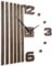 FLEXISTYLE Wall Clock DIY Holz Eiche Lamellen große Wanduhr 3D Wall Clock Modern Design EKO Wall Clocks Wandtattoo Dekoration Uhren für Büro Wohnzimmer Schlafzimmer (XXL 100cm Braun, Schwarze Zeiger)