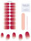 Semi Cured Gel Nail Wraps, 16Pcs Pure Color Gel Nail Polish Strips,Stick on Nail Polish Stickers Self Adhesive Gel Nail Polish Strips for Salon Fake Nails & Accessories Set for Women Girls