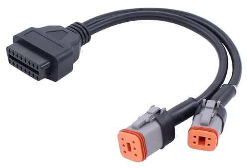 OBD2 Diagnosekabel OBD Fehlercodeleser Adapter 4 Pin 6 Pin auf 16 Pin Buchse Motorrad OBD-II Motorsystem Diagnosewerkzeuge 4 Polig 6 Polig OBDII Adapterkabel Diagnose Scanner Kabel für Harley Davidson