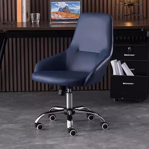 Chaise de bureau pivotante avec roulettes Chaise de bureau rembourrée Hauteur/inclinaison réglable Chaise d'ordinateur de travail Chaises Base de pied en acier à cinq branches Chaises de bureau à