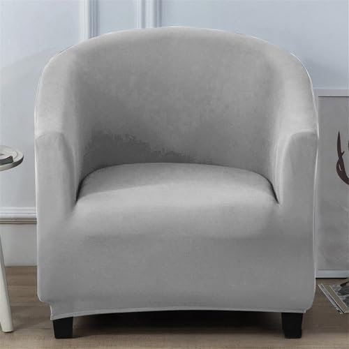 Hearda Housse Fauteuil 1 Place imperméable à l'eau, Classique Extensible Housse Fauteuil, Housse Fauteuil Club, Housse Fauteuil Cabriolet, Housse de Canapé Lavable, Protecteur de Tub Chair (Argent)