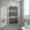 Morden Bathroom Flat Panel Heated Towel Rail Radiator,Wall Mounted Central Heating Ladder Rad 1200X600mm Anthracite