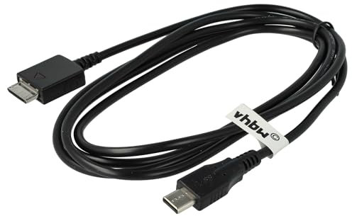 vhbw Câble de données USB-C remplacement pour Sony WMC-NW20MU pour lecteur MP3 - noir, 150 cm