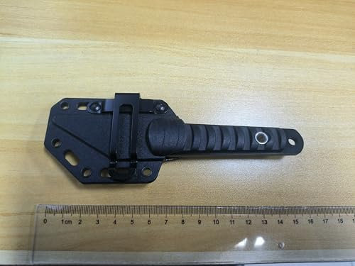 SPITZKANTE Neck Knife Messer, 5,6 cm Klingenlänge, 5Cr14MoV Stahl, EDC Outdoor, Halskette Umhänge Messer, mit ABS-Scheide und Kugelkette,Vollschwarz