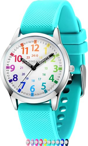 SIMSAM Kinderuhr Junge ab 6, Lernuhr Kinder Uhr ab 8, Kinderuhr Mädchen 10 Jahre, Armbanduhr Kinder Uhren für Jungs 12 Jahre, Armbanduhr Mädchen Jungen, Kids Watch, Kinderuhren