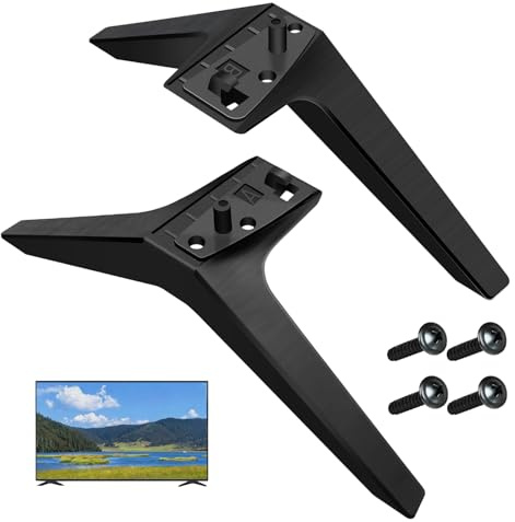 TV Standfüße für LG TV, Ersatz TV Ständer Beine für 49/50/55 Zoll LG TV Schwarz Sockelfüße Stand Base TV Halterung Replacement TV Ständer mit Schrauben