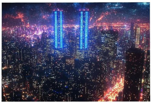Puzzle 4000 Teile, New York Puzzle 4000 Teile Erwachsene, Landschaft Holzpuzzle Erwachsene für Heimunterhaltung, EIN Herausforderndes Rätsel, Puzzlespiele für Die Ganze Familie, Deko Wohnzimmer, -8363