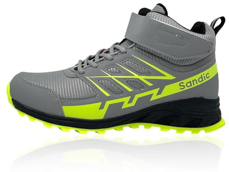 Nowaland Outdoor Trekkingschuhe mit robustem Obermaterial, stark profilierter Laufsohle, gepolstertem Schaft sowie Schnürung und Klettverschluss für Wandern, Freizeit & Alltag