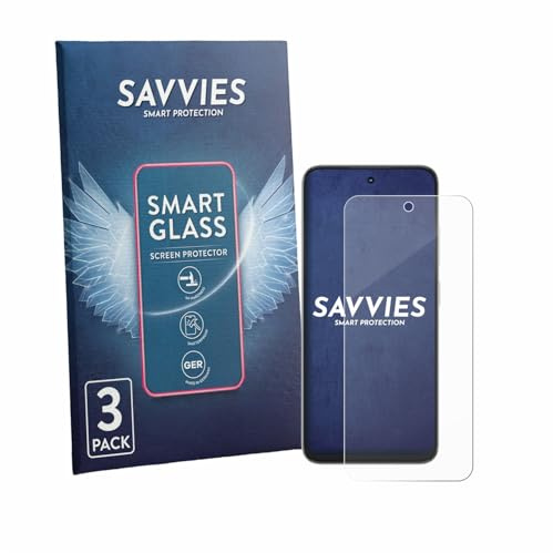 Savvies 3 Stück Panzer Schutz Glas für ZTE Nubia Focus 2 9H Schutzfolie HD Klar, Blasenfrei, Anti-Fingerabdruck, Stoßfest, Displayschutz