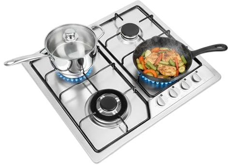 Réchaud à gaz naturel 4 zones avec 4 couvercles de feu, plaque de cuisson au gaz naturel, encastrable, pour camping-car, wok