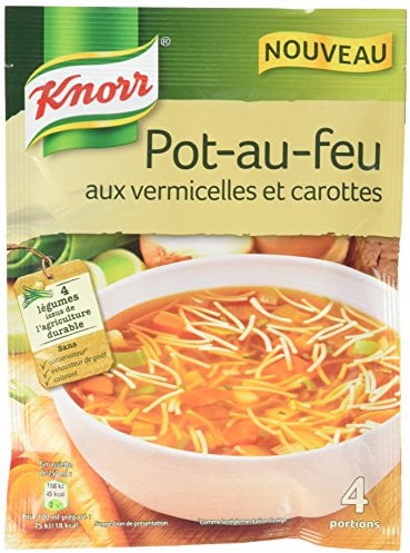 Knorr Soupe Pot-au-Feu aux Vermicelles et Carottes pour 4 Portions 55 g - Lot de 7