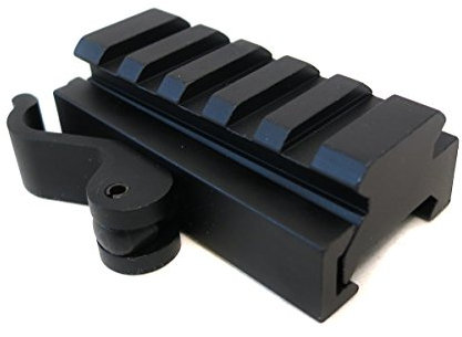 BigTron 5 Slot 0.5x2.5 Inch Tactical Low Profile QD Riser - Quick Release Picatinny Schienen-Riser passt 20mm Rails für Rot-Laser, Scope und Optik