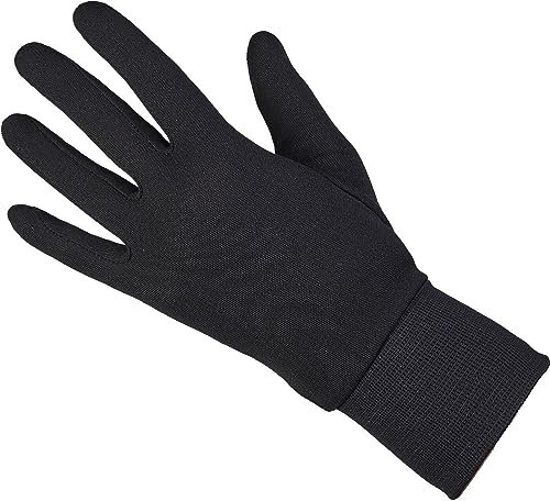Areco Herren Seidenhandschuh/Seidenunterziehhandschuhe Handschuhe, Schwarz, Gr. 10