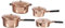 Melody Jane Maison de Poupées Cuivre Casserole Jeu de Poêle Miniature Accessoire de Cuisine