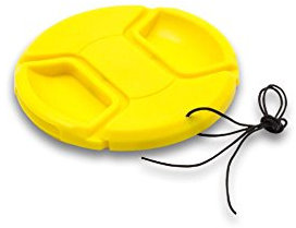 vhbw Copriobiettivo in plastica, giallo, 55mm per obiettivo fotocamera Sony DT 18-55 mm 3,5-5,6 SAM II